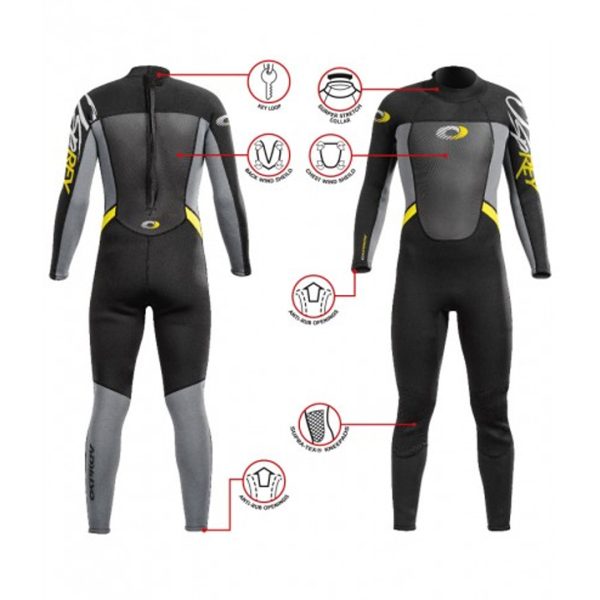 وت سوت بلند 3.2 میل از جنس Ultra Flex به همراه Velcro (مردانه) OSPERY Origin Steamer Wetsuit